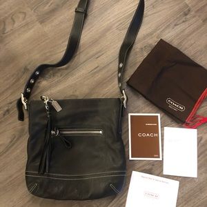 Coach Vintage Black Leather Crossbody